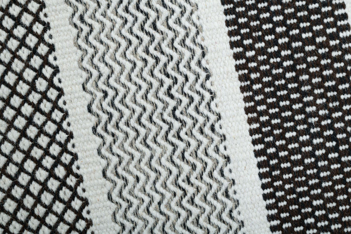 Theko Tapijt in Scandinavische stijl Trondheim 65x130 cm - Zwart|wit