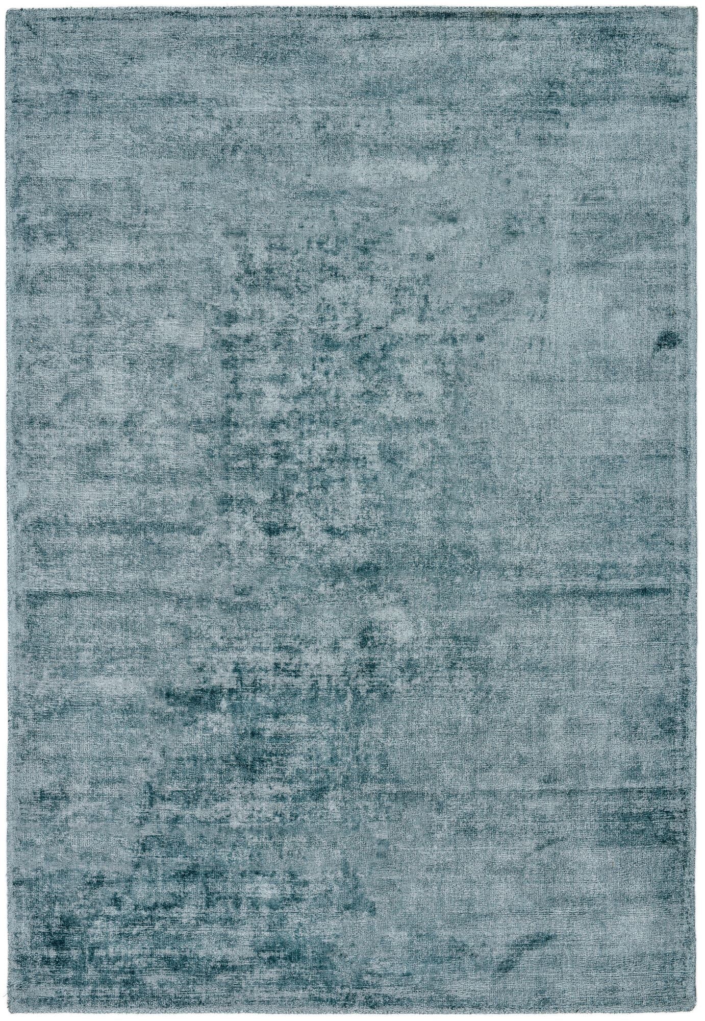 Theko handgeweven viscose tapijt Star 90x160 cm - Lichtturkoois