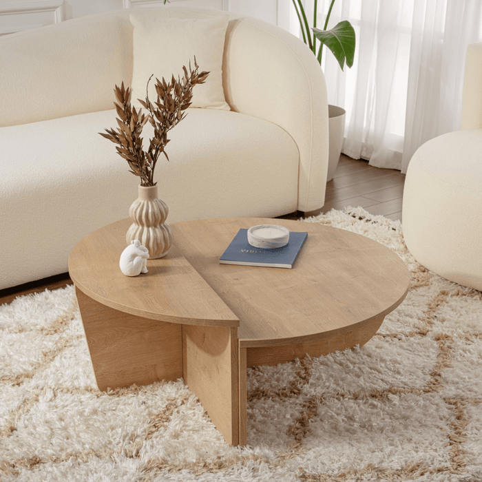 Giga Meubel - Salontafel Naturel Hout - 90x90x35cm - Orion