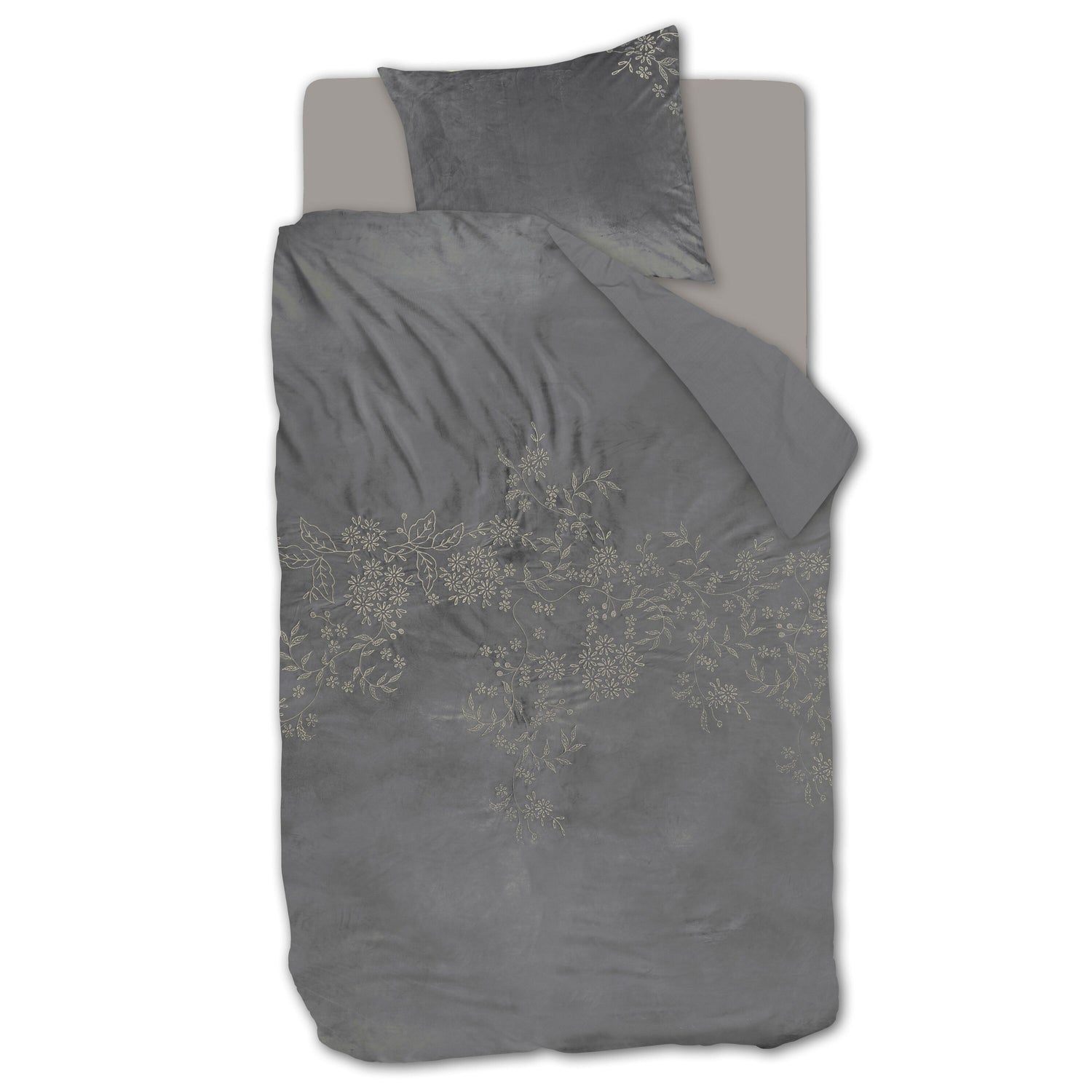 Beddinghouse Arya Grijs Dekbedovertrek 140 x 200/220 cm