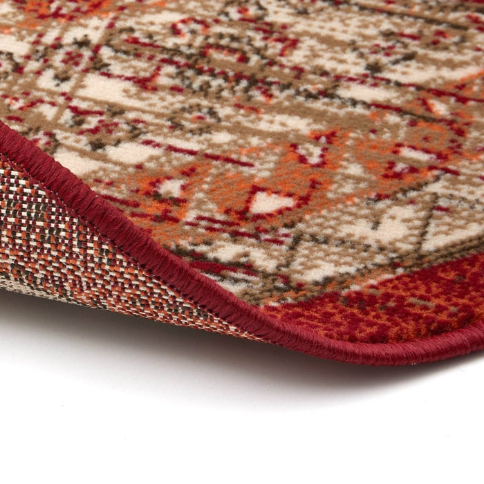 Interieur05 Vloerkleed Vintage Aila Rood|oranje Rond 120cm