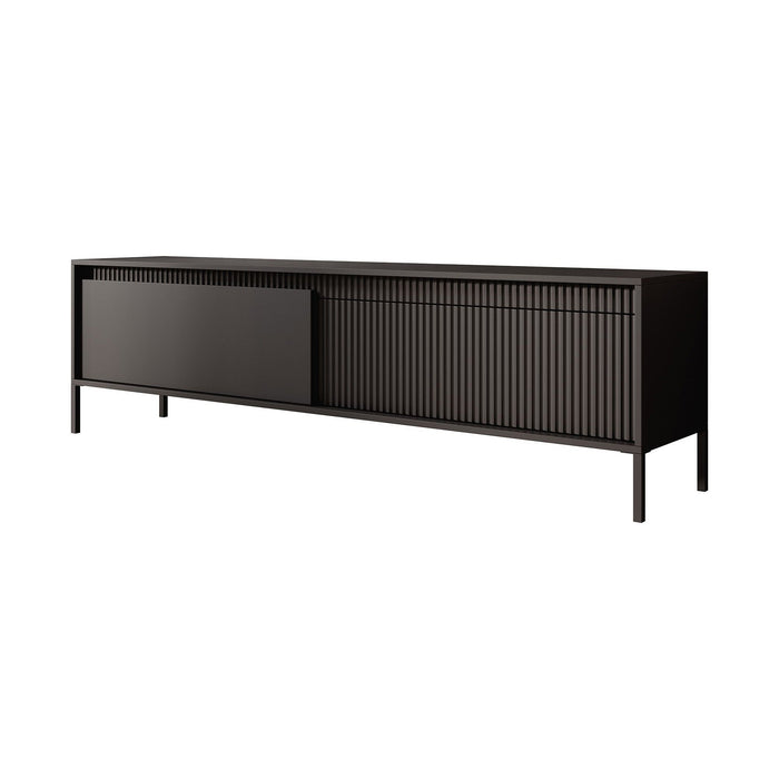 Meubella - TV-Meubel Saran - Mat zwart - 187 cm