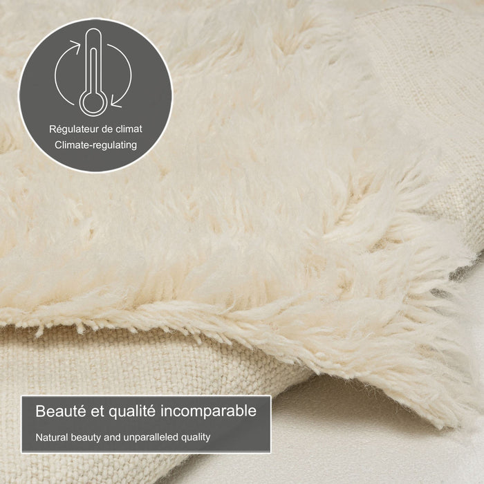 Theko Grieks Flokati-tapijt Flokos 1250 250x300 cm - Crème