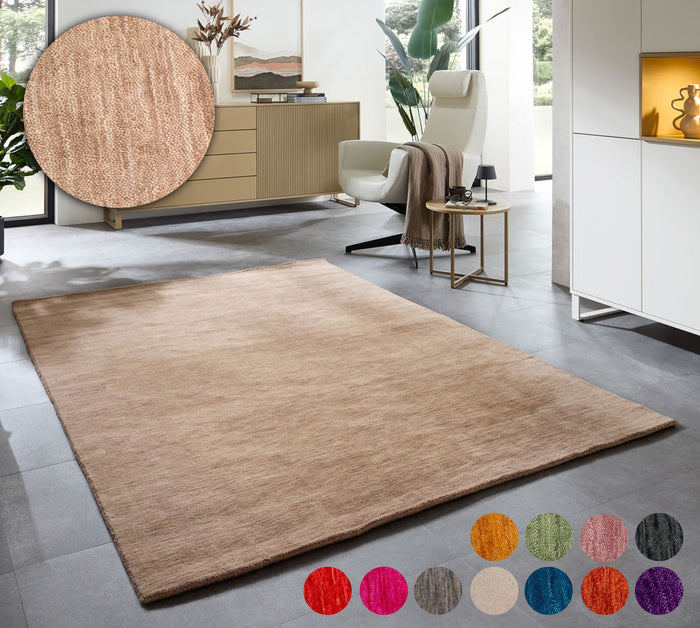 Theko Handgeweven UNI-tapijt Holi 140x200 cm - Beige