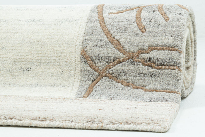 Theko Handgeknoopt wollen tapijt Nakarta 90x160 cm - Beige