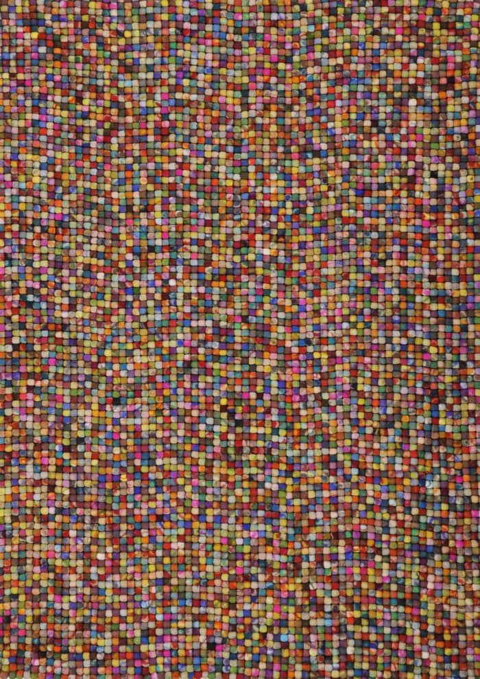 Handgemaakt viltkogeltapijt Felty 140x200 cm - Multicolor