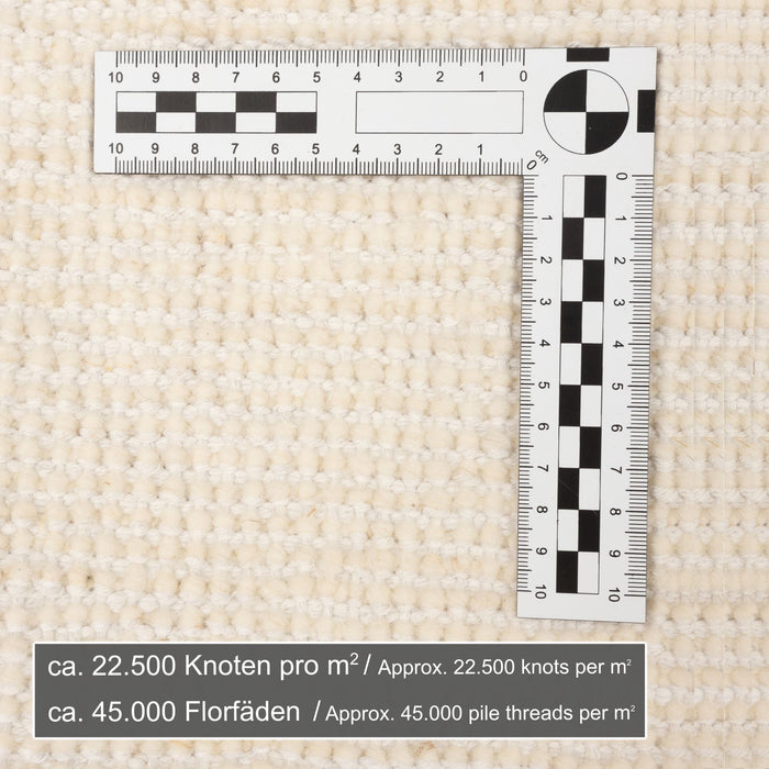 Theko Handgeknoopt Berber tapijt Hadj 70x140 cm - Blanc