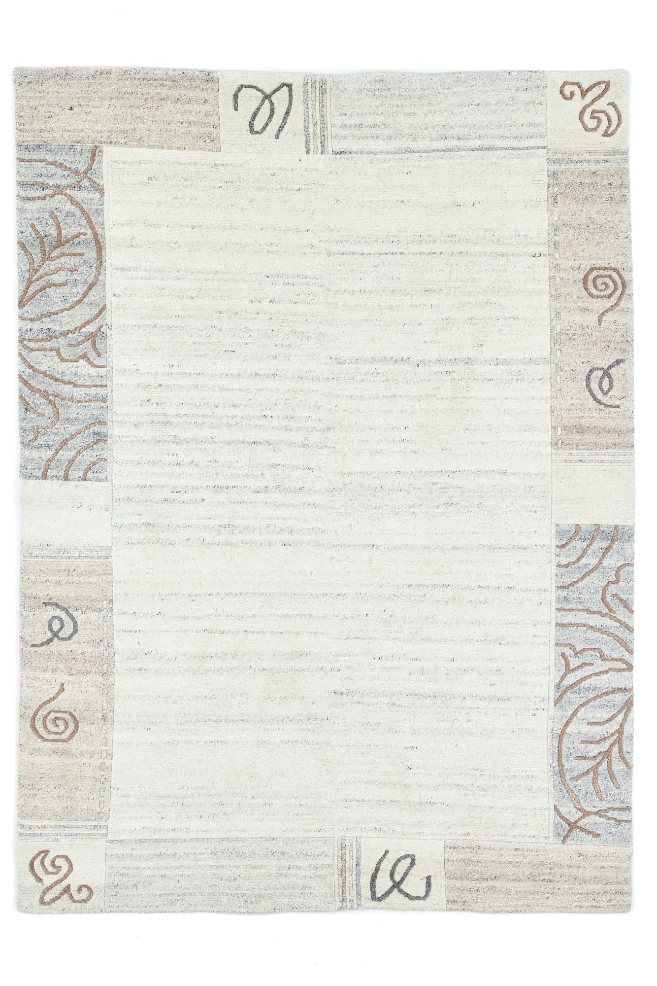 Theko Handgeknoopt wollen tapijt Nakarta 60x90 cm - Beige