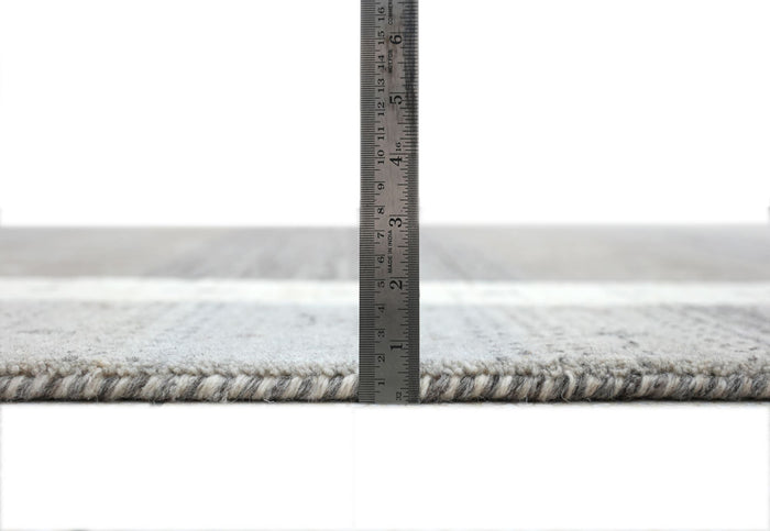 Theko wollen tapijt in Gabbeh-stijl Memu 70x140 cm - Zilver