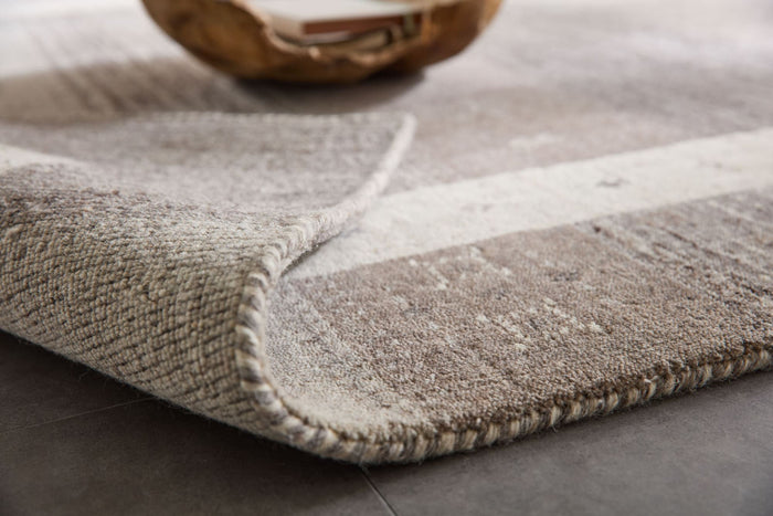 Theko wollen tapijt in Gabbeh-stijl Memu 70x140 cm - Zilver