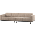 WOOOD Statement 3-Zits Bank 280 cm - Polyester - Lichtbruin Melange