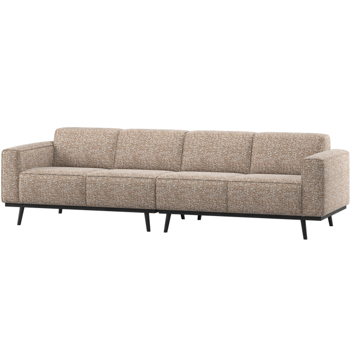 WOOOD Statement 3-Zits Bank 280 cm - Polyester - Lichtbruin Melange
