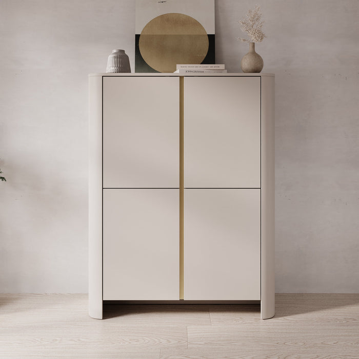 Meubella - Barbados - Dressoir - Beige - 103x39x132 cm