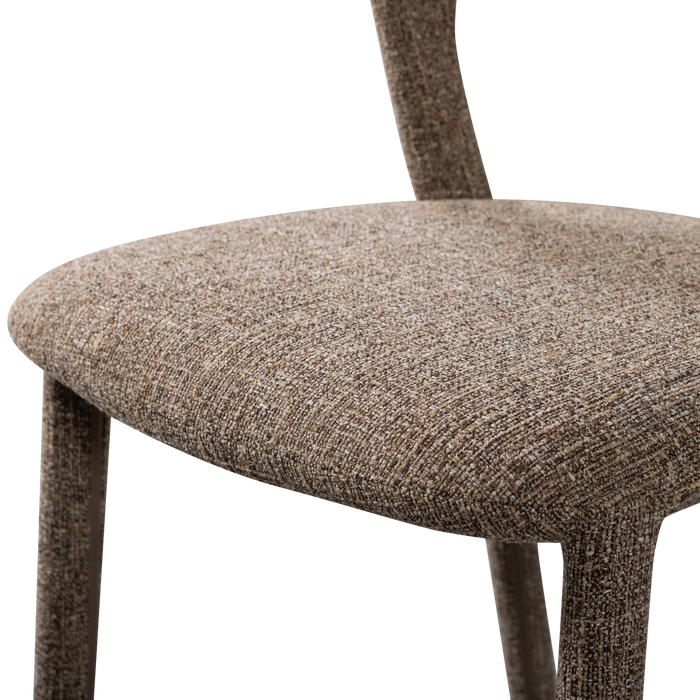 WOOOD Noble Eetkamerstoelen - Polyester - Zand Melange - Set van 2