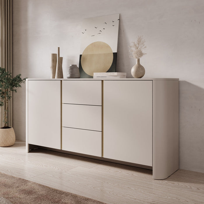 Meubella - Barbados - Dressoir - Beige - 168x39x84 cm