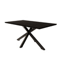 Meubella - Eetkamertafel Wabe - Zwart - 160 cm
