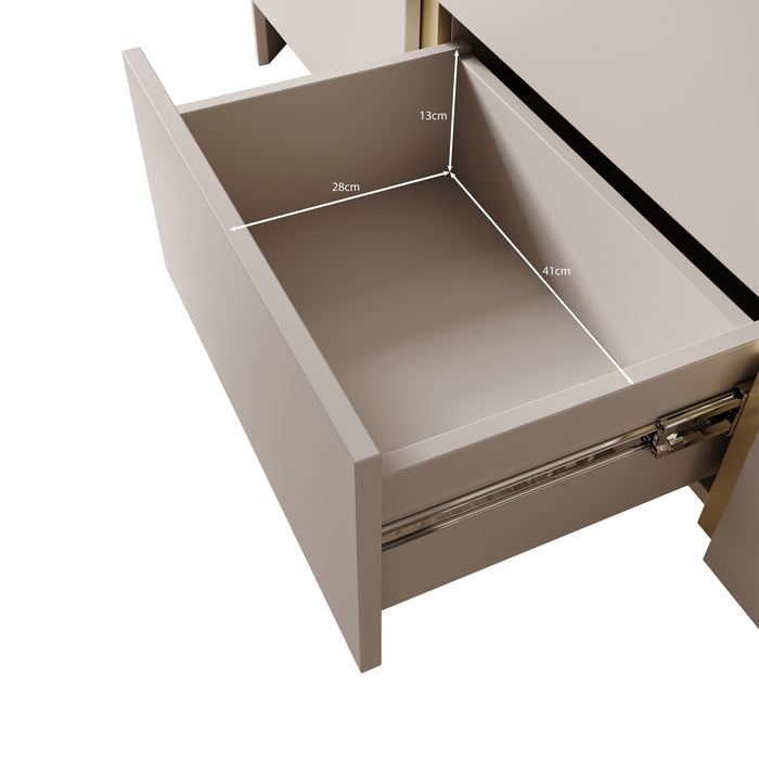 Meubella - Barbados - Dressoir - Beige - 168x39x84 cm