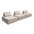 sweeek - Fauteuils boucléstof 1 zitplaats (set van 3)