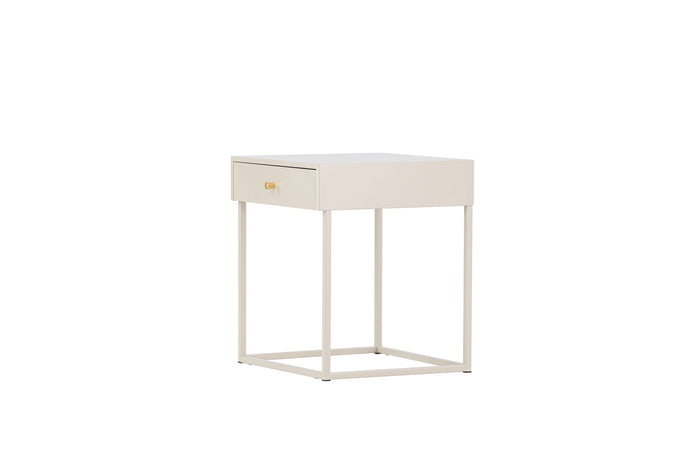 Fjôrd - Nachtkastje Beige Metaal - 43x41x50cm - Bakal