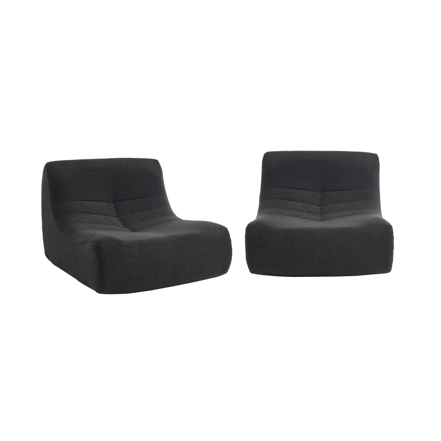 sweeek - Fauteuils boucléstof Sokol 1 zitplaats (set van 2)