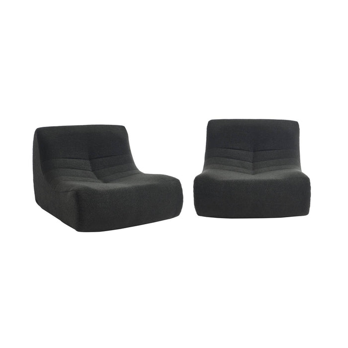 sweeek - Fauteuils boucléstof Sokol 1 zitplaats (set van 2)