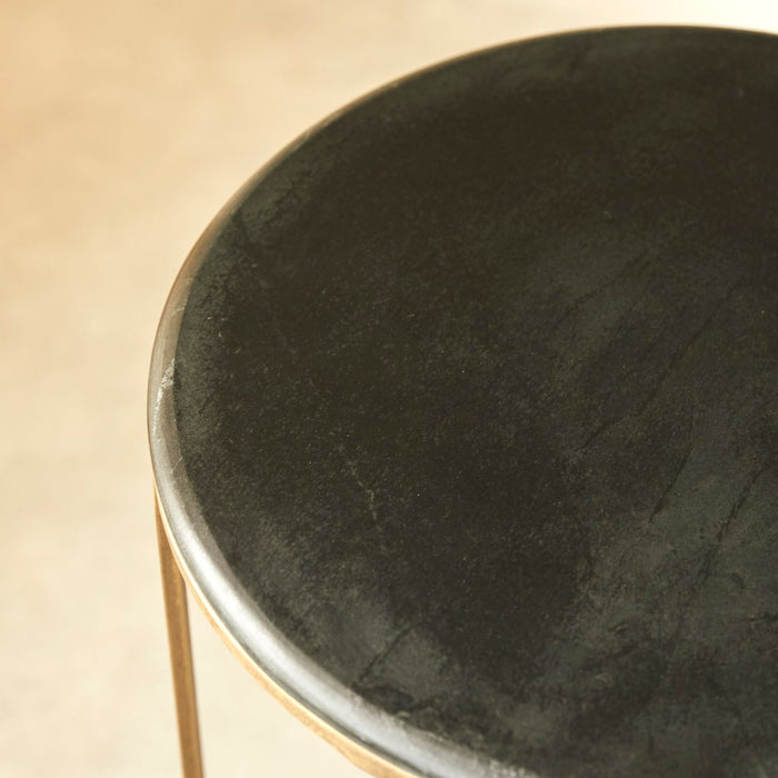 Tikamoon - Simëon - Nachtkastje van metaal en marmer