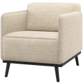 WOOOD Statement Fauteuil Met Arm - Polyester - Beige Melange