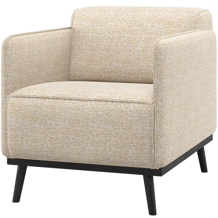 WOOOD Statement Fauteuil Met Arm - Polyester - Beige Melange