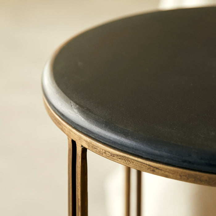 Tikamoon - Simëon - Nachtkastje van metaal en marmer