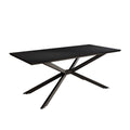 Meubella - Eetkamertafel Faithley - Zwart - 190 cm