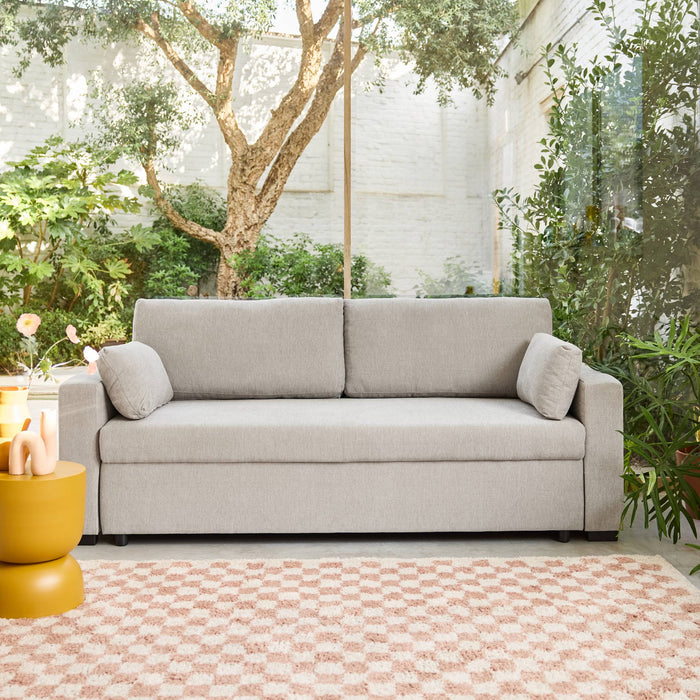 sweeek - Driezits slaapbank in chenille stof