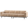WOOOD Statement 3-Zits Bank 280 cm - Chenille - Velvet Perzik Roze