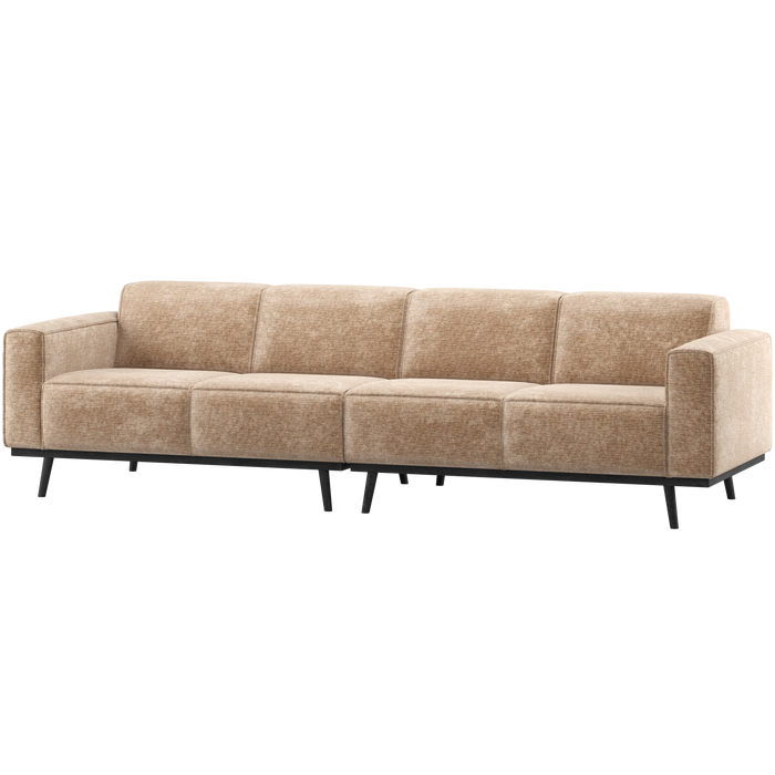 WOOOD Statement 3-Zits Bank 280 cm - Chenille - Velvet Perzik Roze