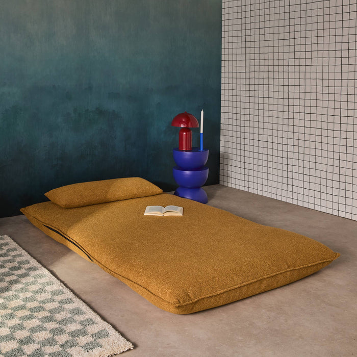 sweeek - Uitklapbare fauteuil boucléstof 2 plaatsen