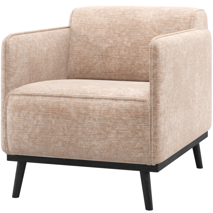 WOOOD Statement Fauteuil Met Arm - Chenille - Velvet Naturel