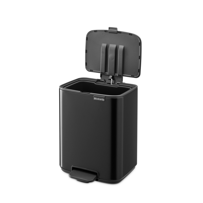 Brabantia Bo Pedaalemmer 7L, kunststof binnenemmer - Matt Black