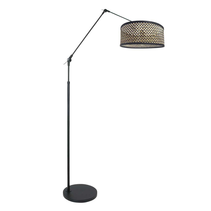 Steinhauer - Booglamp Zwart|Naturel|Zwart Metaal|Bamboe  100x40x250cm