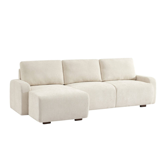 sweeek - Hoekbank links 3 zitplaatsen stof