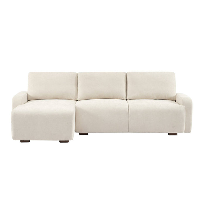 sweeek - Hoekbank links 3 zitplaatsen stof