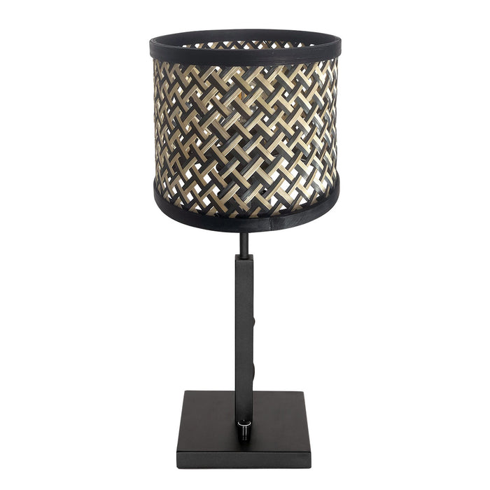 Steinhauer - tafellamp - Stang - zwart - linnen metaal - Ø 20cm - E27
