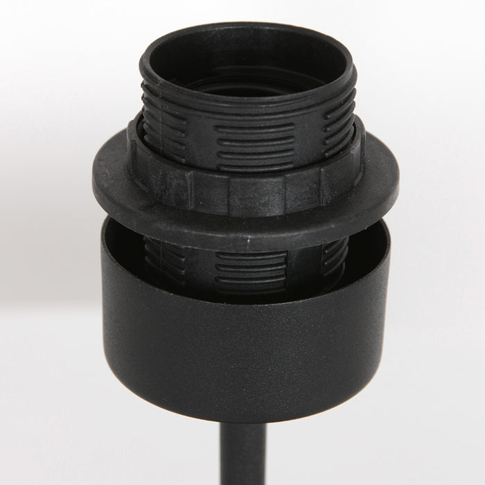 Steinhauer - tafellamp - Stang - zwart - linnen metaal - Ø 20cm - E27