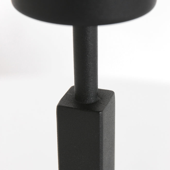 Steinhauer - tafellamp - Stang - zwart - linnen metaal - Ø 20cm - E27