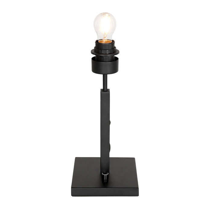 Steinhauer - tafellamp - Stang - zwart - linnen metaal - Ø 20cm - E27
