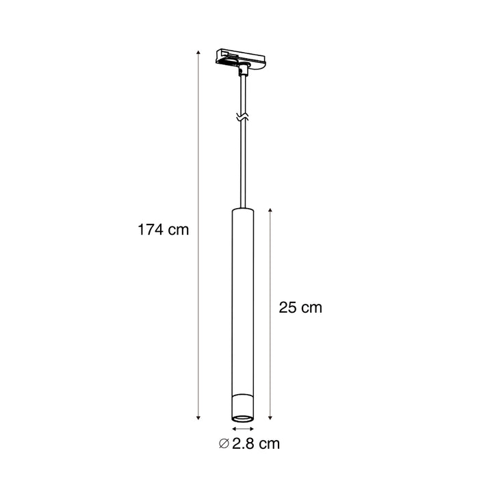 QAZQA Moderne hanglamp beige met wit voor railsysteem 1-fase - Iconic