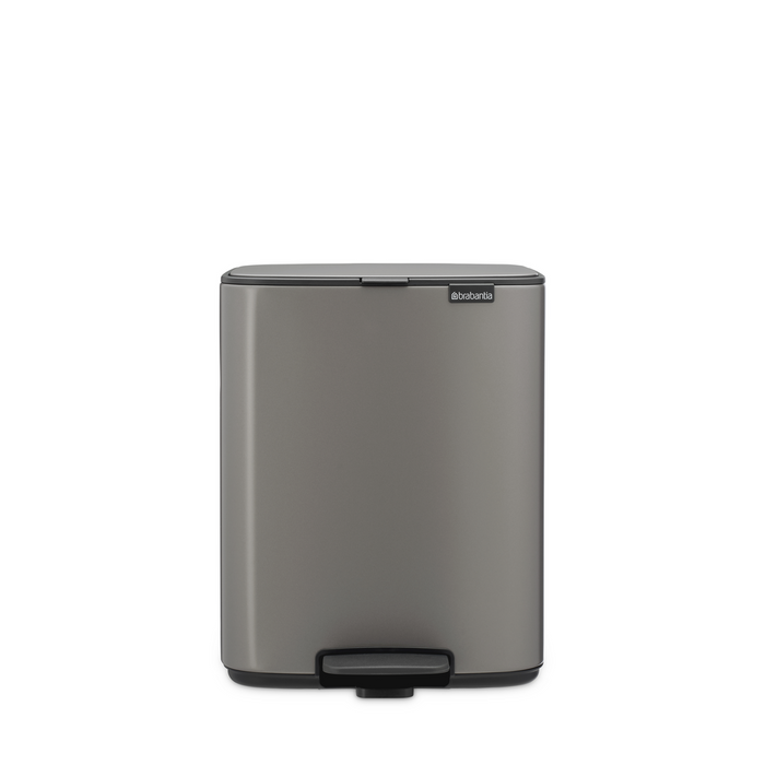 Brabantia Bo Pedaalemmer 12L, kunststof binnenemmer - Platinum