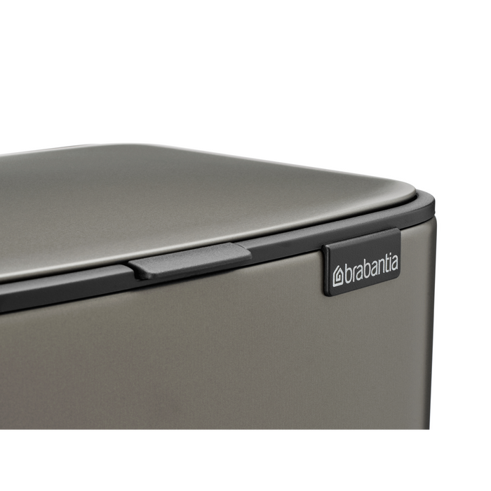Brabantia Bo Pedaalemmer 12L, kunststof binnenemmer - Platinum