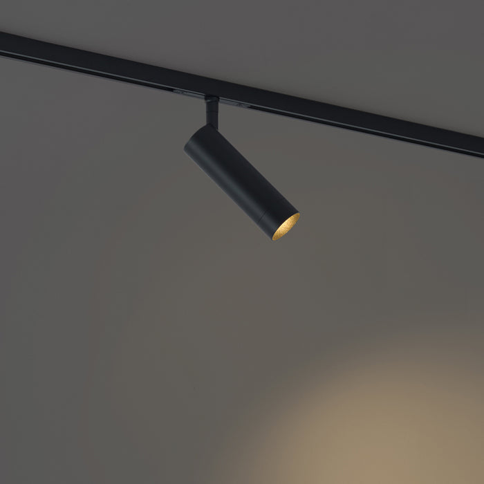 QAZQA Moderne spot zwart voor railsysteem 1-fase GU10 35mm - Slimline