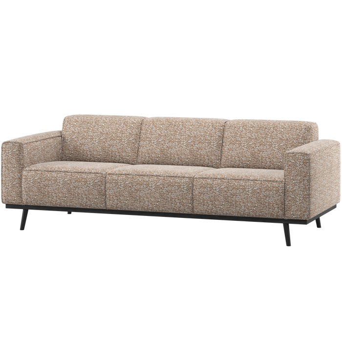 WOOOD Statement 3-Zits Bank 230 cm - Polyester - Lichtbruin Melange