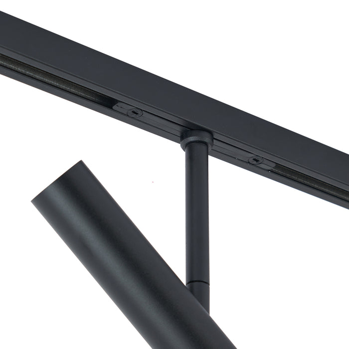 QAZQA Moderne spot zwart voor railsysteem 1-fase - Slimline Avery