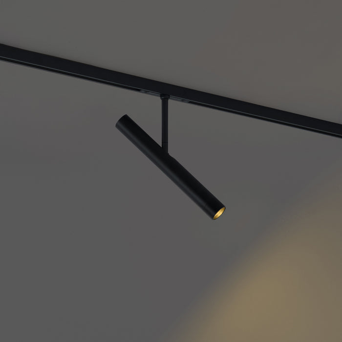 QAZQA Moderne spot zwart voor railsysteem 1-fase - Slimline Avery